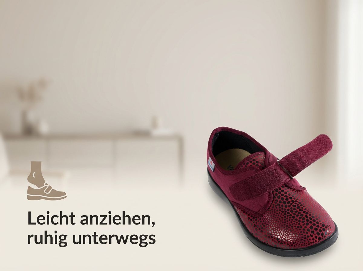 Zürich Stretchschuh mit weit zu öffnendem Klettverschluss