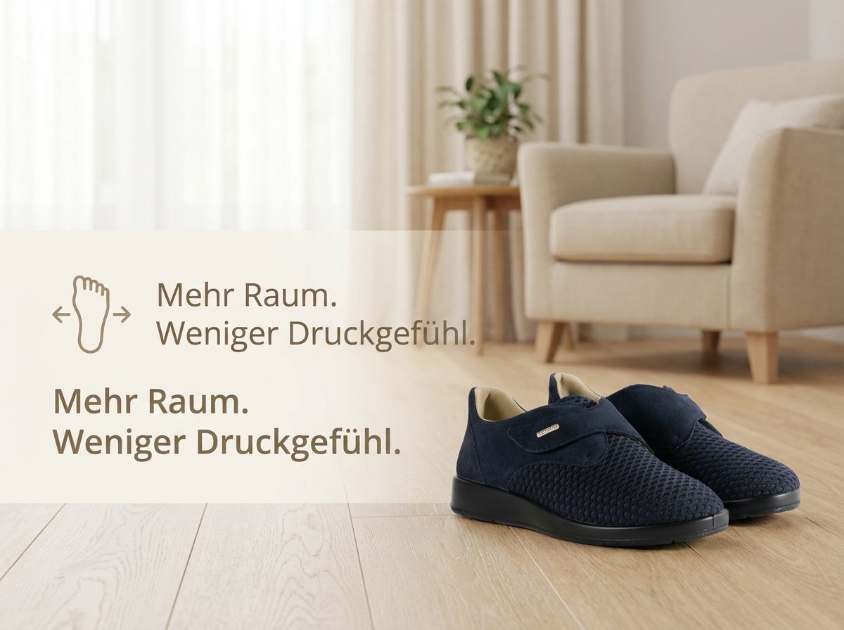 Teneriffa Stretchschuh in Wohnzimmerumgebung für den Alltag