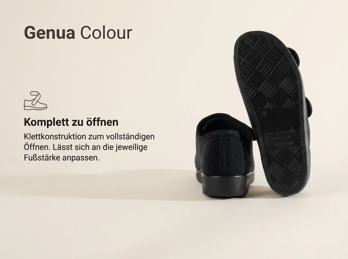 Malmö Klettschuh mit PU-Sohle von unten gezeigt