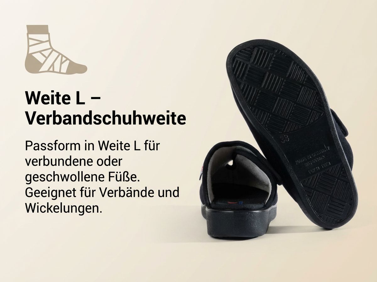 Pantoffel mit COOL MAX Einlage und PU-Laufsohle