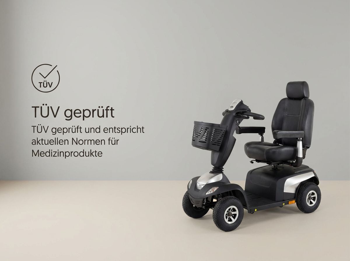 Invacare Orion Pro Elektromobil mit ergonomischem Sitz und Lenksäule
